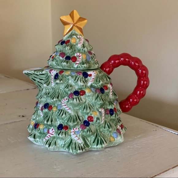 Christopher Radko Traditions Holiday Celebrations 5” Teapot Creamer - Picture 1 of 5